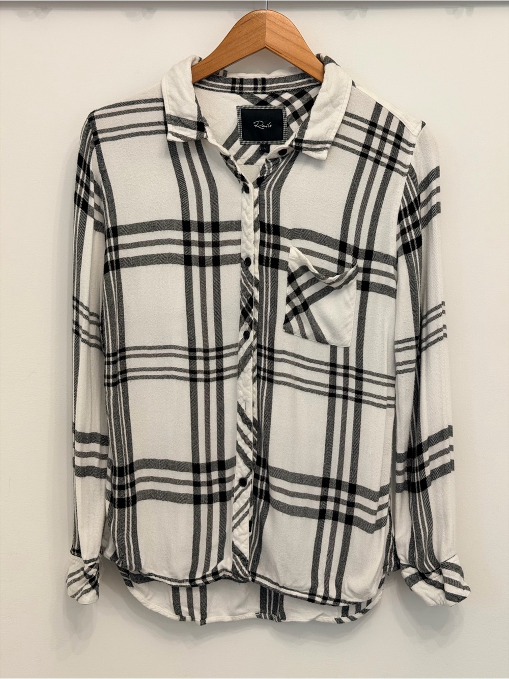 Rails Black & White Plaid Button-Down Shirt